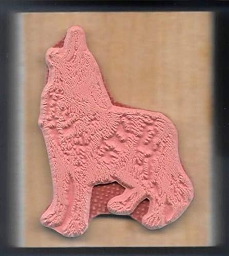 Rubber Stamps Howling Wolf Dog Husky Animal Call Good Stamp Stamp Good Wooden Mounted Stamp Craft for Teaching Card Making, DIY Crafts, Scrapbooking