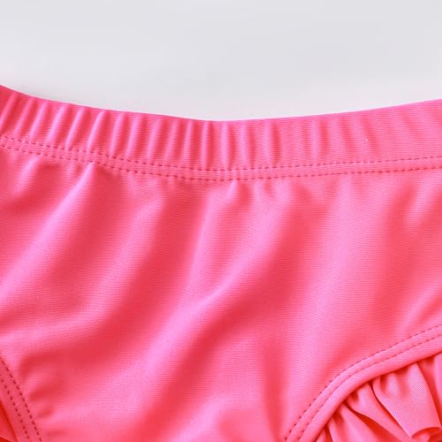 Image of Baby Swimsuit Girl Two Piece Bathing Suit Toddler Girls Summer Beach Ruffle Tankini Swimwear 1-7Y