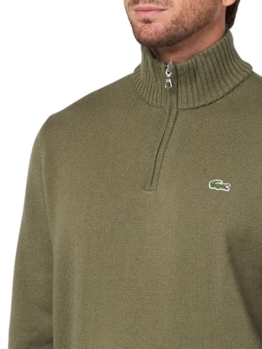 Lacoste Men's Zipped High Neck Carded Wool Sweater3