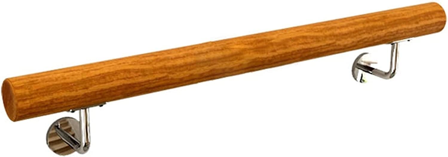 Jiajujia One Color Wooden Handrail Round Wall For Bars Lofts Corridor, Non-Slip Stair Rail