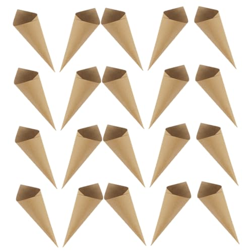 Gatuida Pcs Kraft Paper Petal Cones Wedding Decor Flower Petal Holder for Women Confetti Cone Large for Parties