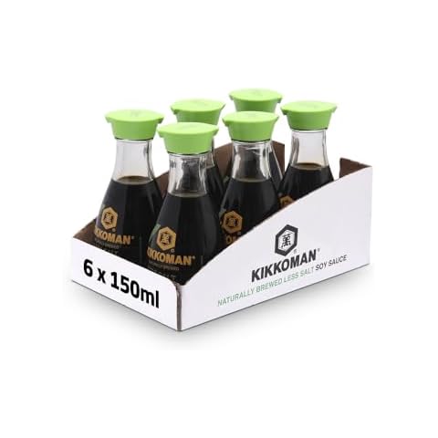 Kikkoman Less Salt Soy Sauce, Pack of 6 Cover