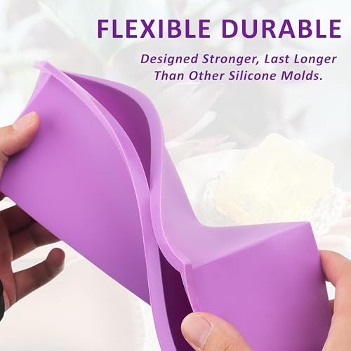Image of MoldBerry Silicone Loaf Soap Mould - 3 Pack Rectangle Soap Making Mold for Homemade Soap Bars - Flexible & Reusable Silicone Soap Moulds for DIY Soap Making Multicolour