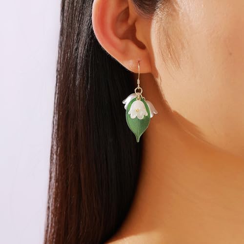 Lily of the Valley Flower Earrings for Women Floral Drop Earrings2