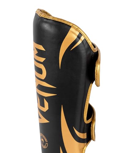 Venum, Challenger Standup Shin Guards, Men's, XL, Black/Gold, Black / Gold - Image 4