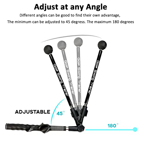 Enkman Golf Swing Trainer Advanced Swing Training Aid - Suitable For Beginners And Professionals - Reusable - Corrects Posture And Power - Helps You Hit Farther, Straighter Shots! (Black) #TOP4