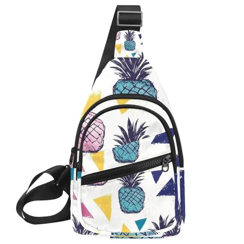 Mochila cruzada de sandía bolso de pecho unisex multicolor bandolera pequeña de hombro 11.8x7in