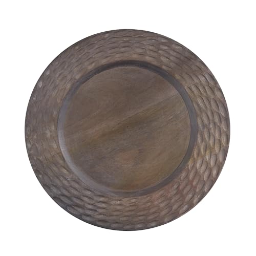 Platos decorativos de madera de mango SARO LIFESTYLE, set de 4 miniatura 1