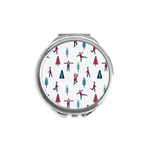 Miroir rond de poche multicolore et compact pour maquillage portable