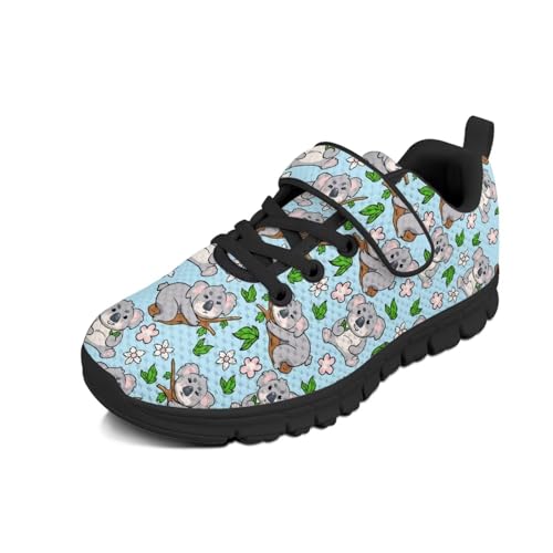 Girls Boys Sneakers Kids Little Kid Tennis School Casual Walking Shoes Cute Koala Flowers Pattern