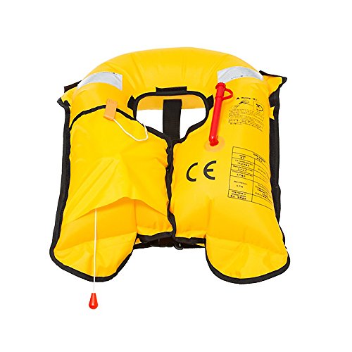 Top Safety Adult Life Jacket With Whistle - Manual Version Inflatable Lifejacket Life Vest Preserver Pfd For Boating Fishing Sailing Kayaking Surfing Paddling Swimming - Adjustable Life Saving Vest #TOP1