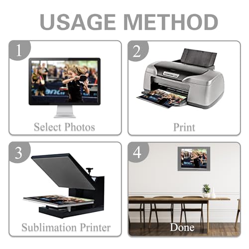 KeaJuidy 4 Stück Sublimation Metall Foto Rohlinge 300x200x0,5 mm Aluminium Fotoschilder Sublimationsrohlinge für Machen Foto Blank Metall Planke DIY Druck