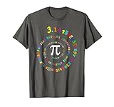 Pi Spiral Novelty T-Shirt for Pi Day Kids Teacher