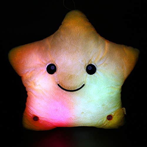 Bstaofy Glow Musical Twinkle Star Light up Lullaby Stuffed Toys Animated Soothe Kids Emotions Christmas Festival Gift for Toddlers, Yellow - Thumbnail 2