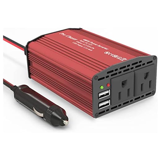 400W Power Inverters for Vehicles - DC 12v to 110v AC Car Inverter Converter, 6.2A Dual USB Charging Ports, Dual AC Adapter for Air Compressor Laptops