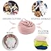 LPMOERA Stuffed Animal Storage Bean Bag Chair Cover (No Filler) For Kids and Adults.Pets Dogs/Cats Lazy Beds.Soft Stuffable Bean Bag For Organizing Children Plush Toys or Memory Foam Cream White S