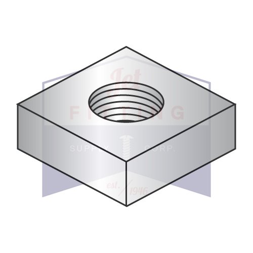 12-24 Square Machine Screw Nuts | 18-8 Stainless Steel (Quantity: 2500)