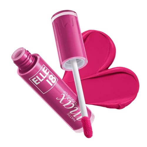 Image of Elle18 Matte Max Liquid Lipstick - Pink Portrait, for Smooth Lips, with Hyaluronic Acid & Vitamin E, Blur Matte Finish, Transferproof & Smudgeproof - 6ml