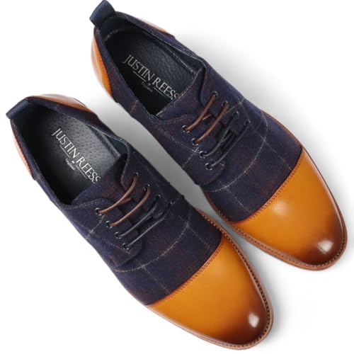 Men's Oxford Brown Leather Brogue Shoes - Ronnie4