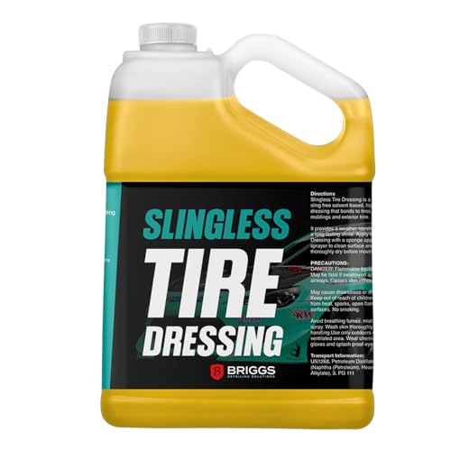 Briggs Slingless Tire Dressing: A High-Gloss Formula for Ultimate Tire Care. Elevate Your Detailing with This Premium Tire Shine Spray, Ideal for Black Magic - Gallon