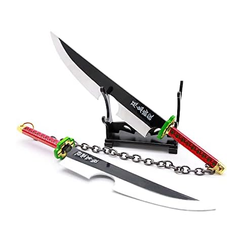 Demon Slayer 1/6 Size 10'' Uzui Tengen Sword Samurai Sword Katana Knife Action Figures Game Collection Sword Toys Sword Party Supplies Gift Sword Metal Room Decoration (Uzui Tengen) Cover
