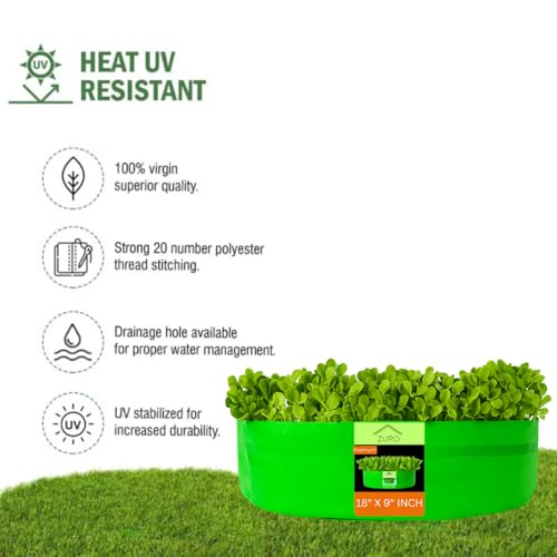 Image of Kingwell grow bags 18x9 inches pack of 3 Grow Bag For Terrace Garden Leafy Vegetable Plant Grow Bags Fruits Growing Containers For terrace Gardening