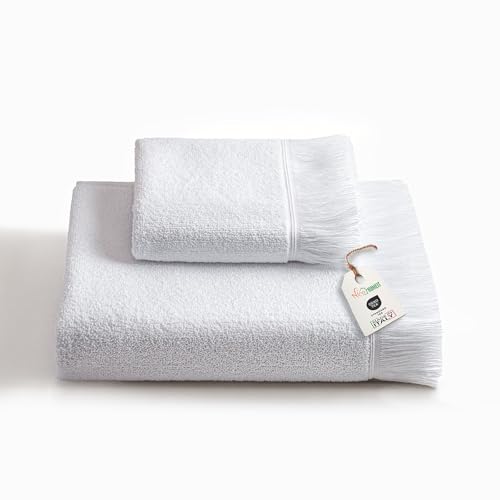 Nice Homeit - 2 Toallas Para Cara Y Manos, 60x100 Toallas Para Invitados, Toallas Para Bidé Altamente Absorbentes, 100 Algodón, Suave, Ligera Y De Secado Rápido. Fabricada En Italia Blanco Nice Homeit - 2 Toallas Para Cara Y Manos, 60x100 Toallas Para Invitados, Toallas Para Bidé Altamente Absorbentes, 100 Algodón, Suave, Ligera Y De Secado Rápido. Fabricada En Italia Blanco