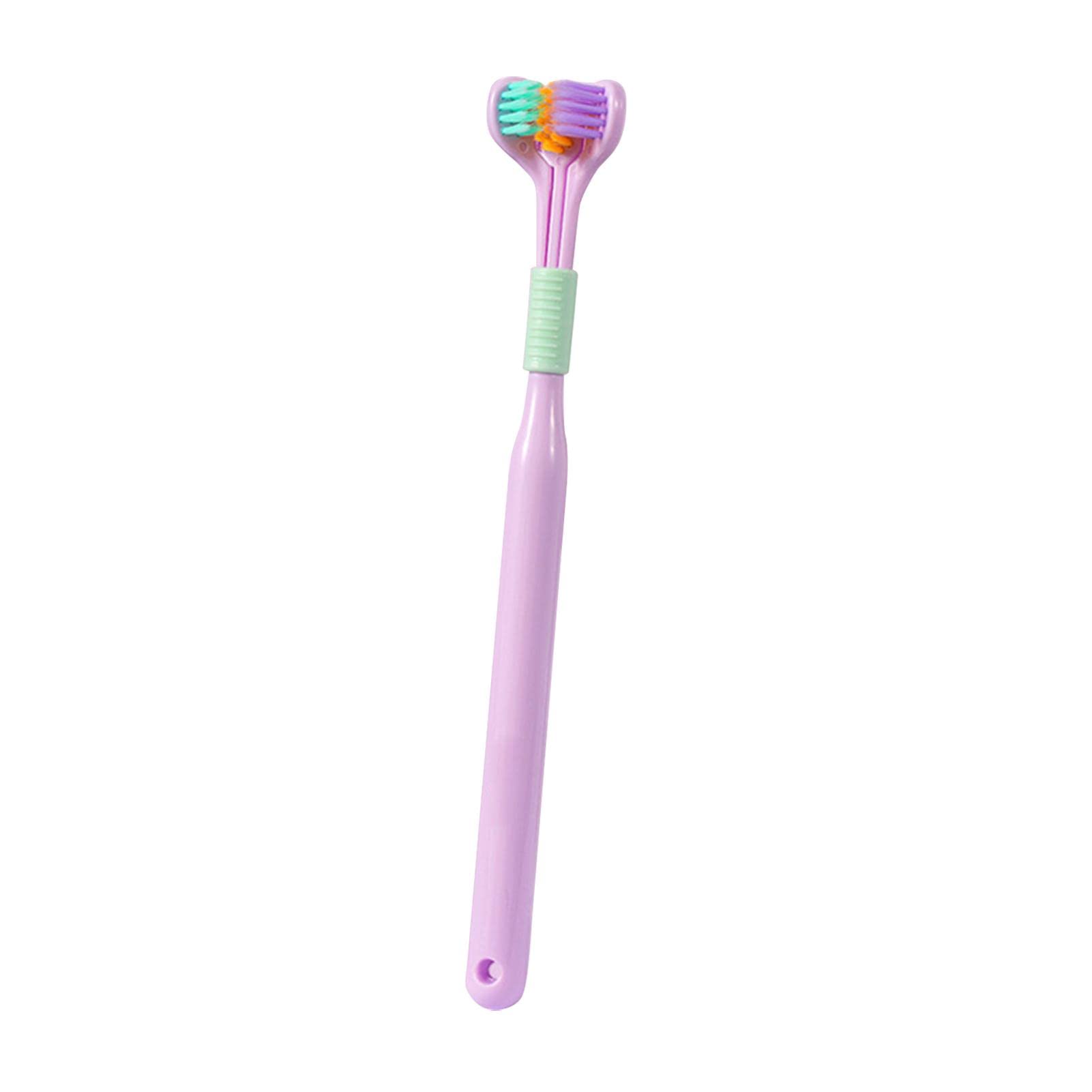 Veeteah Purple Three-Sided Toothbrush | 3-Sided Toothbrush For Kids And Adults,Ultra Soft All Sides Cleaning Tooth Brush For Kids And Adults