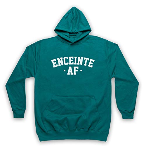 My Icon Art & Clothing - Felpa con cappuccio per gravidanza e gravidanza Verde giada XXL / Petto132 cm- 137 cm