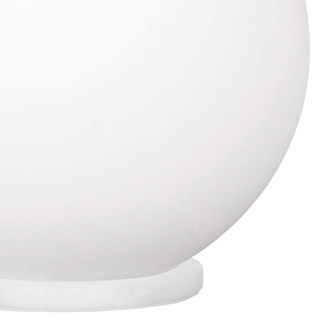 Eglo Rondo Lampada da tavolo a 1 luce, lampada da comodino in vetro, colore: bianco, vetro: bianco opalescente opaco, attacco: E27, interruttore incluso (Confezione da 2)