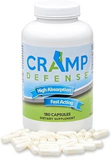 Cramp Defense® Magnesium for Leg Cramps, Muscle Cramps & Muscle Spasms. End Them Fast and Permanently. Organic Magnesium Muscle Relaxer, Non-Laxative, NO Magnesium Oxide or Herbs! 180 Capsule Bottle.