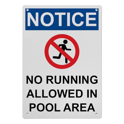 OSHA No Running Allowed Sign, 8.5 x 11 in