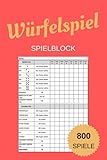  Würfelspiel Spielblock: A5 Würfelspiel Gewinnblatt Block  800 Spiele  50 Blatt  Block für Würfelspiel  Spielblatt  Spielblock  Familienspiele  Reisespiel