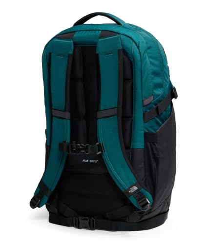 Image of The North Face Router Everyday Laptop Backpack - Daypack, Water Repellent, Laptop Sleeve, Reflective Details, Pacific Teal /TNF Black, One Size