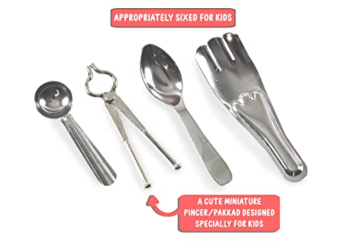 Image of Sunny Junior Cook Kitchen Set - 11 Pieces Cute and hi Quality Pure Stainless Steel Mini Toy Kitchen Set for Girls Age 3 Years, Plus no Sharp Edges