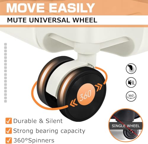 Image of AnyZip Luggage PC+ABS Aluminum Frame Zipperless Checked Luggage Hard Shell Suitcase TSA Lock Double Spinner Wheels 28 Inch White