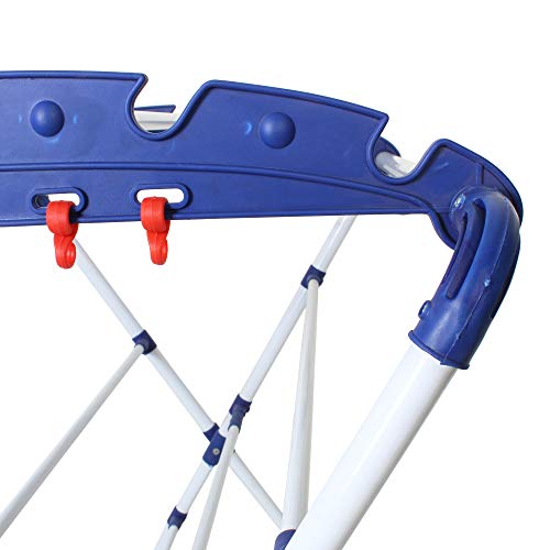 Image of ORRIL ZOSHOMI Winsome Cloth Dryer Stand Portable Foldable -White and Blue