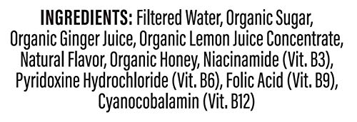 Ginger Time Ginger Shots - Ginger with Citrus & Honey | Non-GMO | No Preservatives or Artificial Flavors/Colors/Sweeteners | B Vitamins | No Need for Refrigeration (12 Pack)