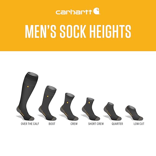 Carhartt Men's Midweight Cotton Blend Low Cut Sock 3 Pack3