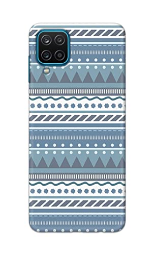 Image of Printed Hard Back Cover Case for Samsung Galaxy A12 Back Cover (Seamless Geometric Tribal Pattern) -1803