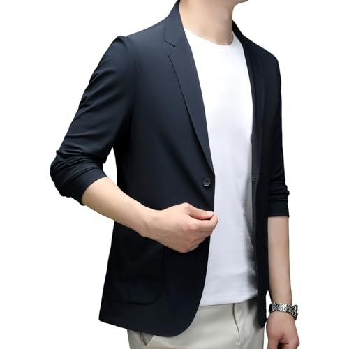 Mens Sport Coats and Blazers Ice Silk Lightweight Business Casual Blazer 2 Buttons Suit Travel Spring Summer Jackets2
