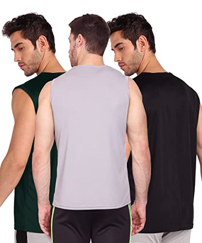 Image of TQH Sleeveless T Shirts for Men | Vest for Men | Tank Top Men's | Sando for Man | Man Sleeveless Gym Vest Round Neck Solid Casual T-Shirt for Workout Running Sports Beach