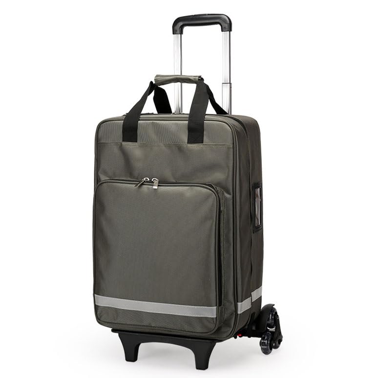 Mochila de Tratamiento de Emergencia, Bolsa de Primeros Auxilios de Gran Capacidad para Coche, Senderismo, Camping, Viaje con Barra de Amarre,Verde