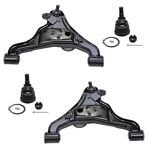 Image of Detroit Axle - 12pc Front End Suspension Kit for 2005-2018 Nissan Frontier, 2005-2012 Pathfinder, 2005-2015 Xterra, Lower Control Arms Upper Ball Joints Tie Rods Sway Bars Boots Replacement