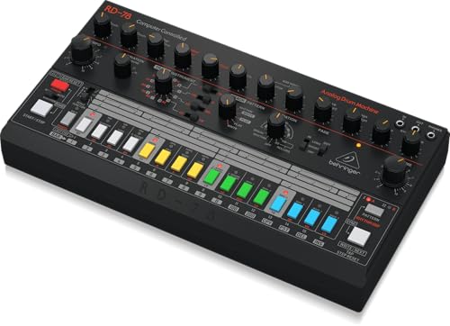 Image of Behringer RD-78 Classic Analog Drum Machine with 15 Drum Sounds, 34 Rhythm Presets, 16-Step Sequencer for Music Production and Live Performance