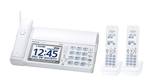 パナソニック おたっくす デジタルコードレスFAX 子機2台付き 1.9GHz DECT準拠方式 ホワイト KX-PD604DW-W
