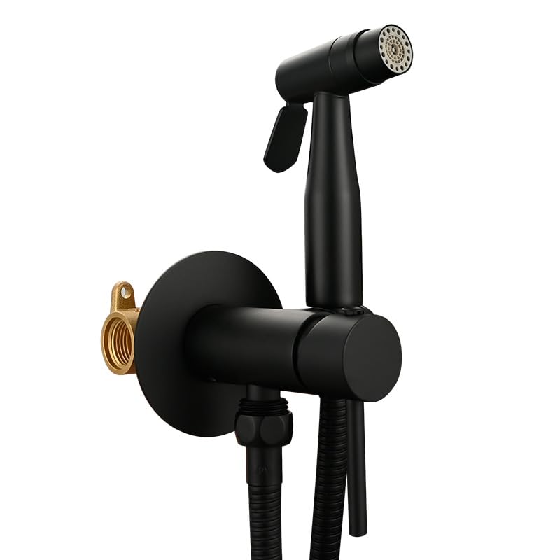 Bidet spray de diseño negro LWX con grifo monomando de agua