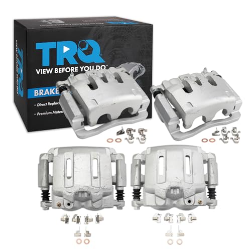 Image of TRQ Brake Caliper Set Compatible with 2005-2007 Ford F-250 Super Duty F-350 Super Duty