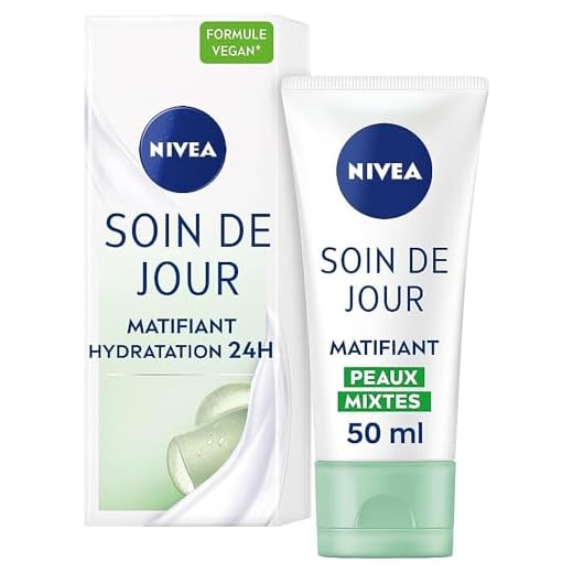 NIVEA - Soin De Jour Matifiant - Crème Visage Hydratation Intense 24H - Réduit Le Sébum & Unifie Le Teint - Aloe Vera Bio & Minéraux - Texture Fondante - Vegan - Peaux Mixtes - 50 ml