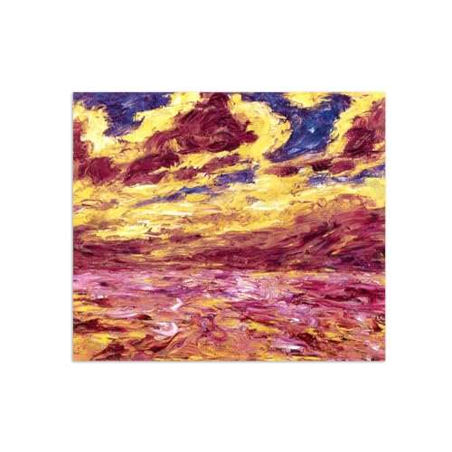 Impression sur toile art abstrait Mer Automne VII 70x85cm décoration murale